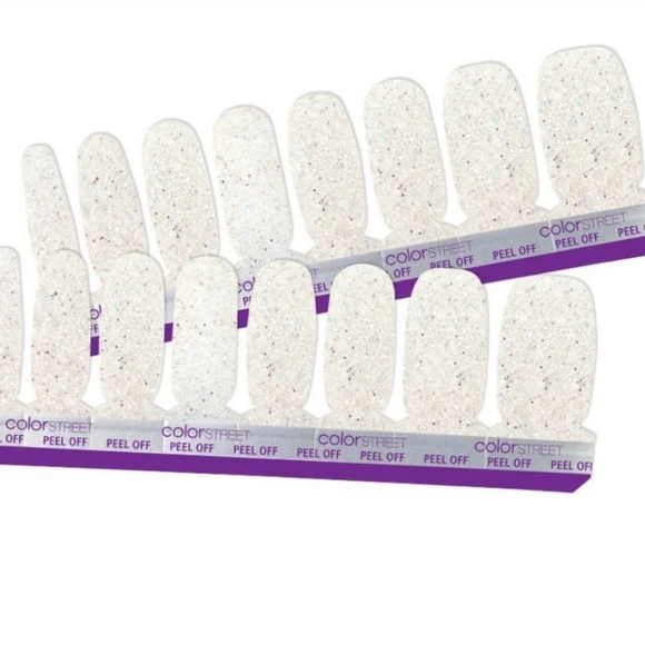 Color Street Home Sleet Home Nail Strips NEW Glitter White - Picture 3 of 6